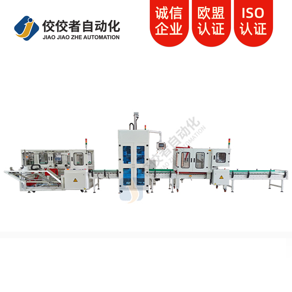 立式開箱+側(cè)式裝箱、封箱、捆扎